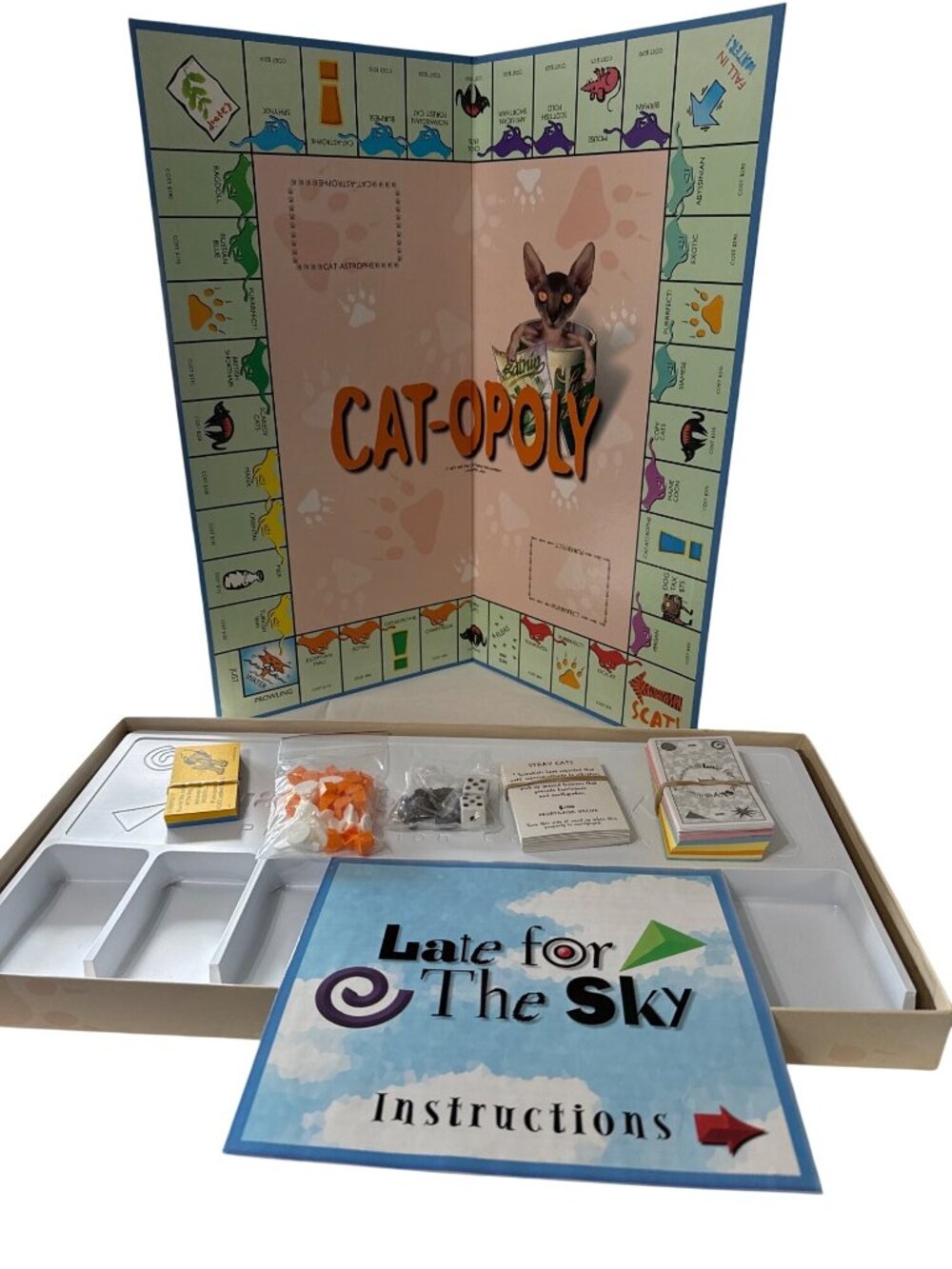 Cat-Opoly Board Game By Late For The Sky Like New Cat-Themed Monopoly Complete - Picture 2 of 7